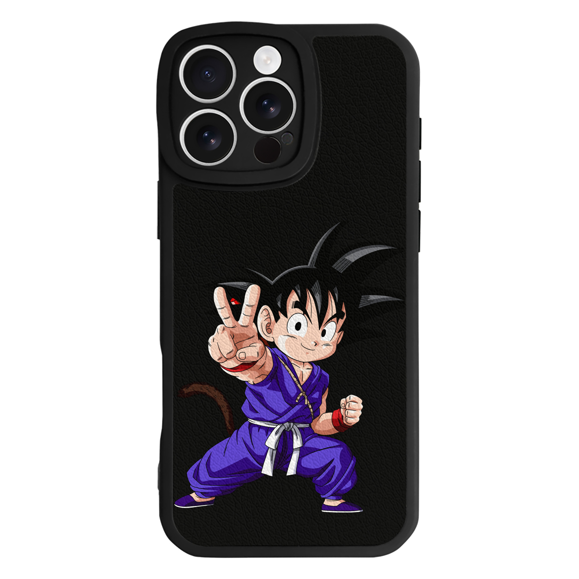（画像用） ドラゴンボール 孫悟空（そん ごくう）Son Goku カカロット DRAGON BALL Kakarotto 【iPhone 16シリーズ対応】シリコンスマホケース（レザー調） 材質：シリコン